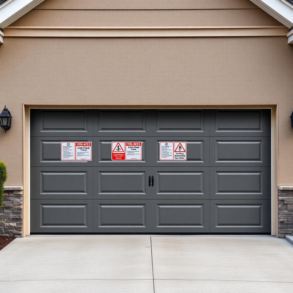Fire-rated garage door installation meeting building code requirements
